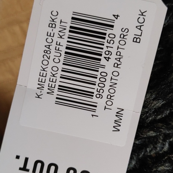 NWT Toronto Raptors Gray Knit Hat/Toque with Pompom - Picture 8 of 12